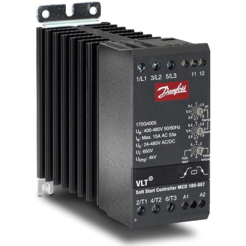Устройство плавного пуска MCD100-007 208-240V 15A Danfoss 175G4004