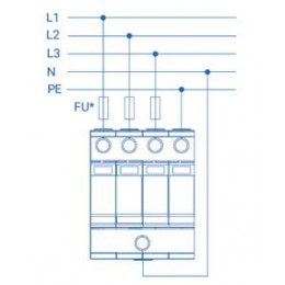 Устройство защиты от импульсных перенапряжений РИФ-Э-I+II 275/12.5 c (3+1) Стример 114103