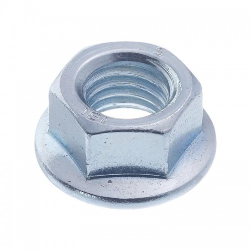 Гайка шестигранная с фланцем и зубьями DIN 6923 М10 класс прочн. 6 цинк (уп.40шт) пакет СТРОЙМЕТИЗ UTORM3110038