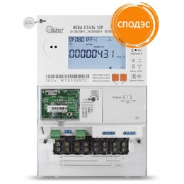Счетчик НЕВА СТ414 139 BCSPIO10ET 5(100)A МСК многотариф. оптопорт. ETHERNET ток 5(100) 3ф. Тайпит 6197870