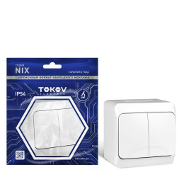 Выключатель 2-кл. ОП Nix 10А IP54 250В бел. TOKOV ELECTRIC TKE-NX-V2-C01-IP54