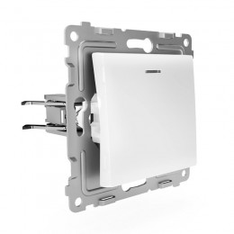 Выключатель 1-кл. СП Pixel 10А IP20 с индикатором механизм бел. TOKOV ELECTRIC TKE-PX-V1I-C01