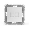 Розетка компьютерная 2-м СП Pixel RJ45 кат.5E механизм бел. TOKOV ELECTRIC TKE-PX-RC2-C01