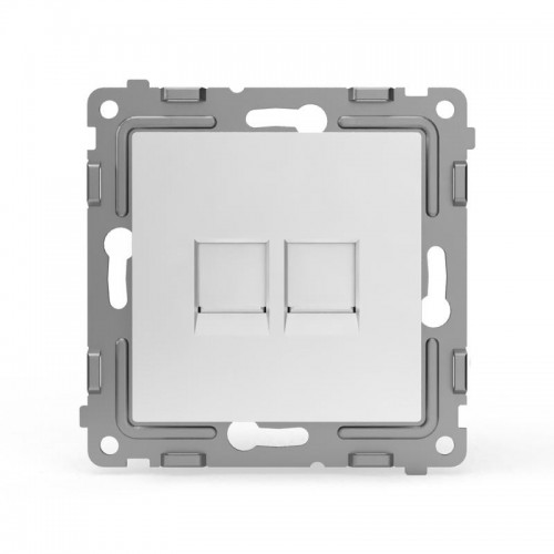 Розетка компьютерная 2-м СП Pixel RJ45 кат.5E механизм бел. TOKOV ELECTRIC TKE-PX-RC2-C01