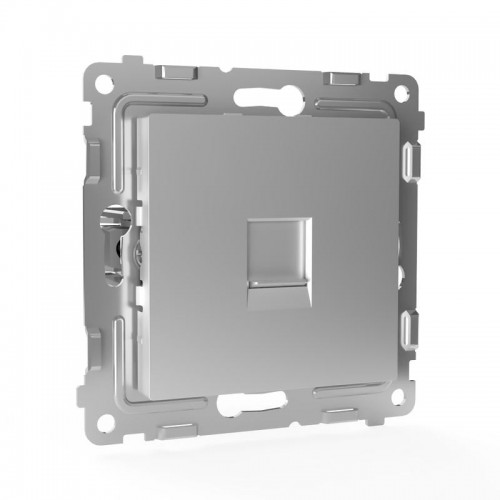 Розетка телефонная 1-м СП Pixel RJ11 механизм алюм. TOKOV ELECTRIC TKE-PX-RT1-C03