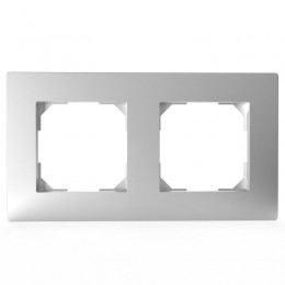 Рамка 2-м Pixel универс. алюм. TOKOV ELECTRIC TKE-PX-RM2-C03