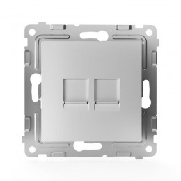 Розетка компьютерная 2-м СП Pixel RJ45 кат.5E механизм алюм. TOKOV ELECTRIC TKE-PX-RC2-C03