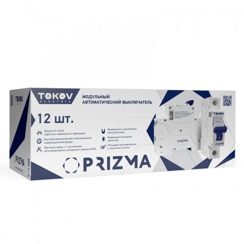 Выключатель автоматический модульный 1п C 1А 6кА PRIZMA TOKOV Electric TKE-PZ60-MCBI-1-1-C