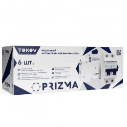 Выключатель автоматический модульный 2п C 32А 6кА PRIZMA TOKOV Electric TKE-PZ60-MCBI-2-32-C