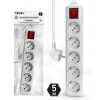 Удлинитель 5х5м с заземл. с выкл. 10А 3х1.5 TOKOV LIGHT TKL-C01-BU5-5-1.5-ZV