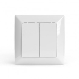 Выключатель 2-кл. СП AVA 10А IP20 в сборе бел. TOKOV LIGHT TKL-AV-V2F-C01