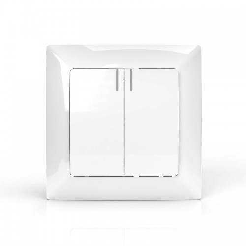 Выключатель 2-кл. СП AVA 10А IP20 с индикатором в сборе бел. TOKOV LIGHT TKL-AV-V2IF-C01