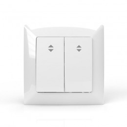 Переключатель проходной 2-кл. СП AVA 10А IP20 в сборе бел. TOKOV LIGHTTKL-AV-P2F-C01