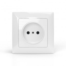 Розетка 1-м СП AVA 16А IP20 без заземл. без защ. шторок в сборе бел. TOKOV LIGHT TKL-AV-R1F-C01