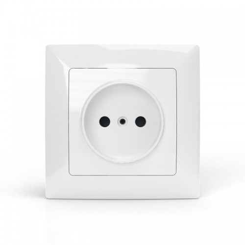 Розетка 1-м СП AVA 16А IP20 без заземл. без защ. шторок в сборе бел. TOKOV LIGHT TKL-AV-R1F-C01