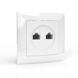 Розетка компьютерная 2-м СП AVA в сборе бел. TOKOV LIGHT TKL-AV-RC2-C01