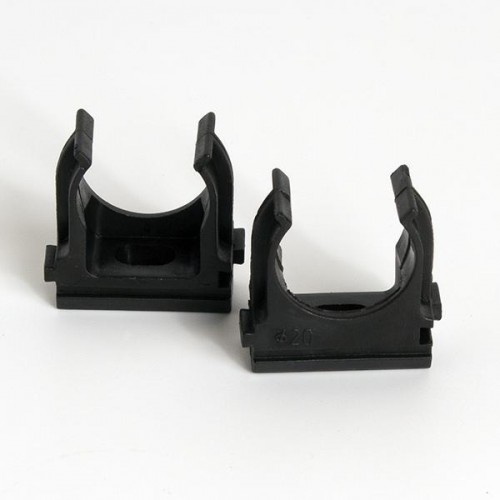 Держатель для труб (клипса) d20мм черн. (уп.100шт) TOKOV ELECTRIC TKE-LC-20-C05/100