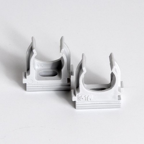 Держатель для труб (клипса) d16мм сер. (уп.100шт) TOKOV ELECTRIC TKE-LC-16-C06/100