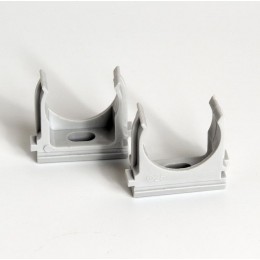 Держатель для труб (клипса) d25мм сер. (уп.100шт) TOKOV ELECTRIC TKE-LC-25-C06/100