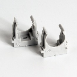 Держатель для труб (клипса) d20мм для монтажного пистолета сер. (уп.100шт) TOKOV ELECTRIC TKE-LC-20-ZP-C06/100