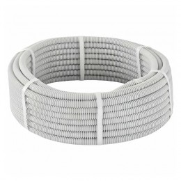 Труба гофрированная ПВХ d20мм с протяжкой сер. (уп.100м) TOKOV ELECTRIC TKE-TG/P-20-C06/100