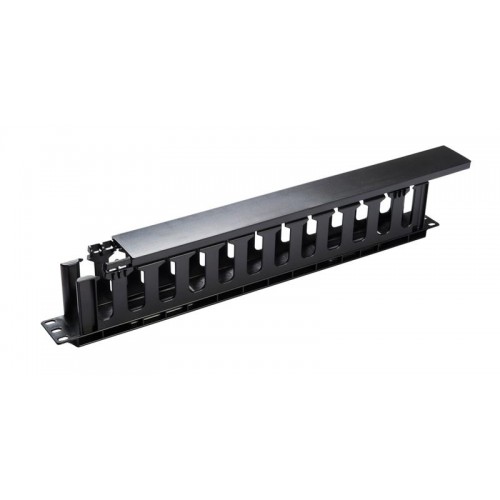 Органайзер кабельный 19дюйм 1U с крышкой TOKOV ELECTRIC TKE-CM-1U-PC