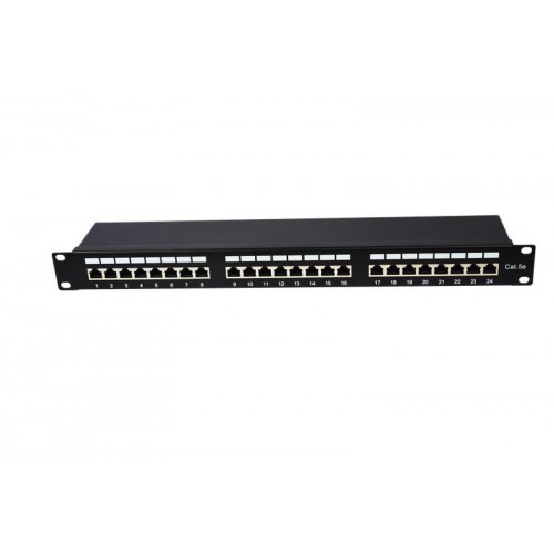Патч-панель 19 1U кат.5E экранир. 24 порта RJ45 Dual IDC TOKOV ELECTRIC TKE-PP-5E-1U-24P-STP