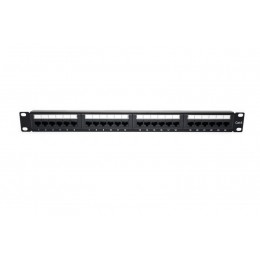 Патч-панель 19 1U кат.6 неэкранир. 24 порта RJ45 Dual IDC TOKOV ELECTRIC TKE-PP-6-1U-24P-UTP