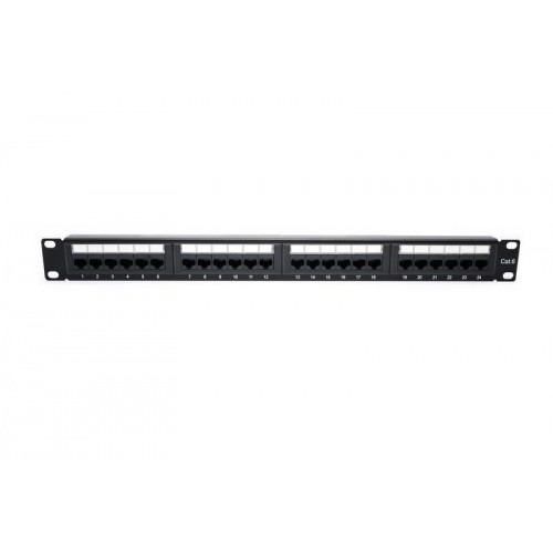 Патч-панель 19 1U кат.6 неэкранир. 24 порта RJ45 Dual IDC TOKOV ELECTRIC TKE-PP-6-1U-24P-UTP