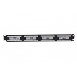 Патч-панель 19 1U кат.6 неэкранир. 24 порта RJ45 Dual IDC TOKOV ELECTRIC TKE-PP-6-1U-24P-UTP