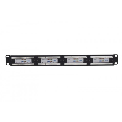 Патч-панель 19 1U кат.6 неэкранир. 24 порта RJ45 Dual IDC TOKOV ELECTRIC TKE-PP-6-1U-24P-UTP