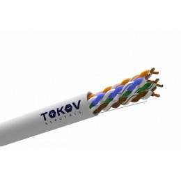 Кабель витая пара U/UTP 4х2х24AWG(0.48мм) кат.5E PVC Fluke tested (м) TOKOV ELECTRIC TKE-C06-U/UTP-42-5E-305