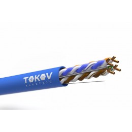 Кабель витая пара U/UTP 4х2х24AWG(0.57мм) кат.6 LSZH TOKOV PRO Fluke tested (м) TOKOV ELECTRIC TKP-C08-U/UTP-42-6-305-LSZH