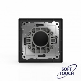 Вывод кабеля СП Pixel IP20 механизм карбон TOKOV ELECTRIC TKE-PX-CP-C14