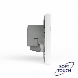 Розетка 1-м СП Pixel IP20 с заземл. с 2-мя заряд. устр. USB тип A+C механизм айс TOKOV ELECTRIC TKE-PX-R1U2AC-C34