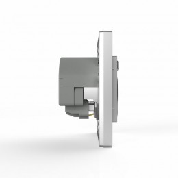 Розетка 1-м СП Pixel IP20 с заземл. с 2-мя заряд. устр. USB тип A+C механизм алюм. TOKOV ELECTRIC TKE-PX-R1U2AC-C03