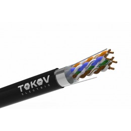 Кабель витая пара F/UTP 4х2х24AWG (0.48мм) кат.5E PE Fluke tested (м) TOKOV ELECTRIC TKE-C05-F/UTP-42-5E-305-OD