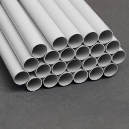 Труба гладкая ПВХ жесткая легкая d32мм сер. (дл.3м) TOKOV ELECTRIC TKE-THG-PVC-32-3-C06