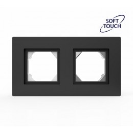 Рамка 2-м Pixel IP44 карбон TOKOV ELECTRIC TKE-PX-RM2-C14-IP44