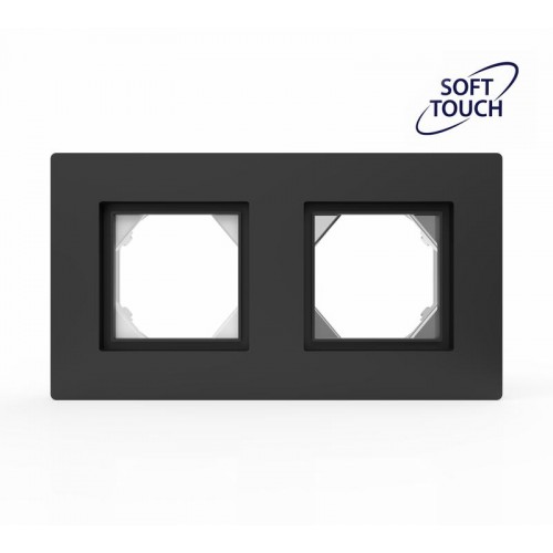 Рамка 2-м Pixel IP44 карбон TOKOV ELECTRIC TKE-PX-RM2-C14-IP44