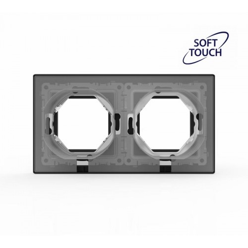 Рамка 2-м Pixel IP44 карбон TOKOV ELECTRIC TKE-PX-RM2-C14-IP44