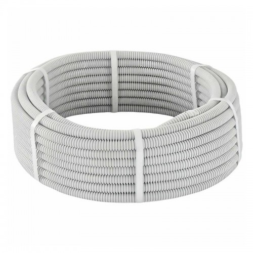 Труба гофрированная ПВХ d20мм с протяжкой сер. (уп.10м) TOKOV ELECTRIC TKE-TG/P-20-C06/10