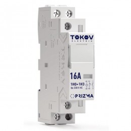 Контактор модульный 18мм 16А 230В АС 1НО 1НЗ PRIZMA TOKOV ELECTRIC TKE-PZ-MC-1-16-230-11