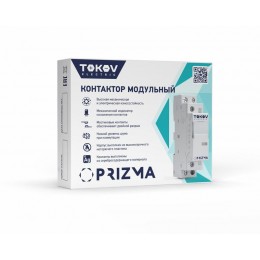 Контактор модульный 18мм 20А 230В АС 1НО 1НЗ PRIZMA TOKOV ELECTRIC TKE-PZ-MC-1-20-230-11