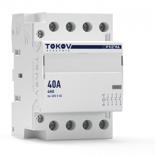 Контактор модульный 54мм 40А 230В АС 4НО PRIZMA TOKOV ELECTRIC TKE-PZ-MC-3-40-230-40