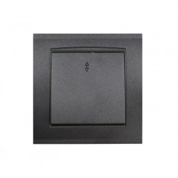 Переключатель проходной 1-кл. СП Бриллиант 10А IP20 в сборе графит Universal 7947373-Gr