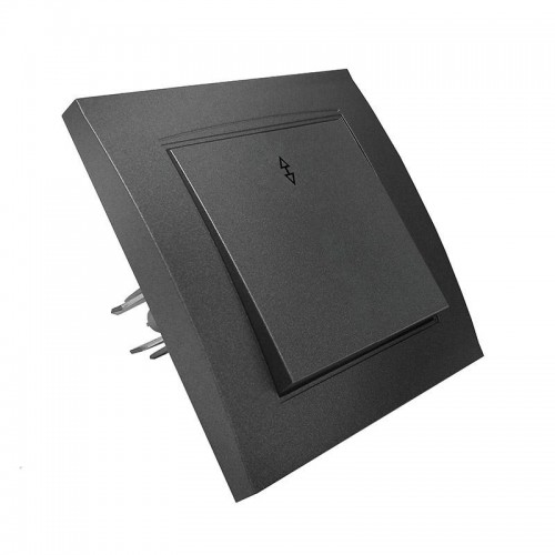 Переключатель проходной 1-кл. СП Бриллиант 10А IP20 в сборе графит Universal 7947373-Gr