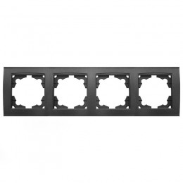 Рамка 4-м Бриллиант горизонт. графит Universal 7947502-Gr