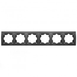 Рамка 6-м Бриллиант горизонт. графит Universal 1030-Gr