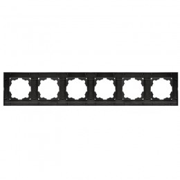 Рамка 6-м Бриллиант горизонт. графит Universal 1030-Gr